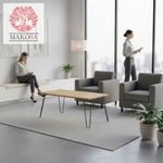 Стол кофейный Детлиф 100х50х43см, стол журнальный лофт дубовый, деревянный