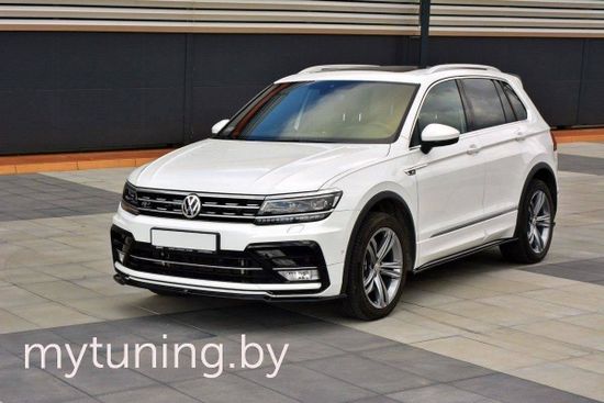 Сплиттер бампера переднего для VOLKSWAGEN Tiguan II R-Line (16-...)