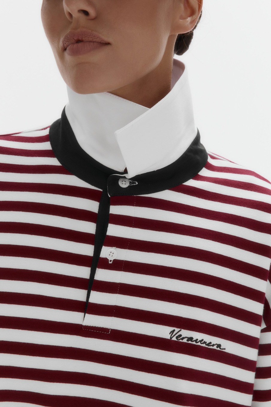 Лонгслив-поло BRETON STRIPE