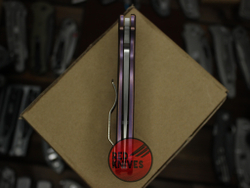 Нож Spyderco Paramilitary 2 Титан - фрезеровка фиолетовые лучи