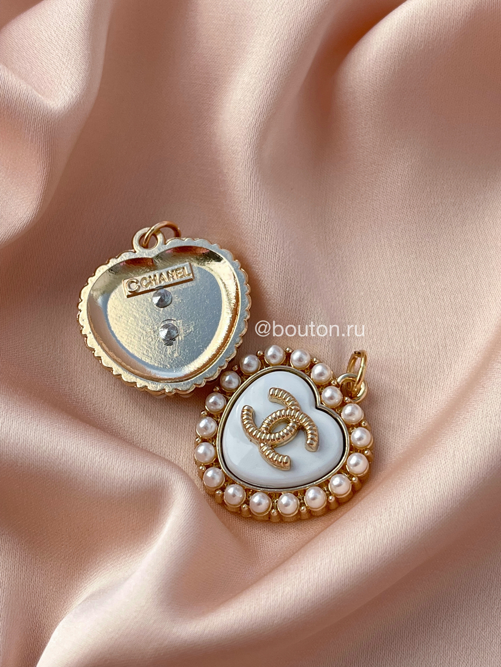 Подвеска Шан. Сердечко золото жемчуг