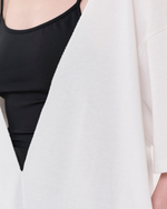 MM6 MAISON MARGIELA ПЛАТЬЕ БЕЛОЕ С ГЛУБОКИМ ВЫРЕЗОМ