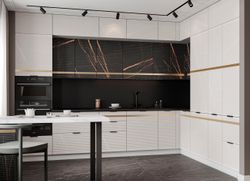 Модульный кухонный гарнитур «Корато» 1200/3400 (Кварц бежевый), ЛДСП/МДФ, ДСВ Мебель