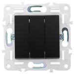 Выключатель 3-кл. SKANDY 10А SK-V11Bl черн. IEK SK-V30-0-10-K02