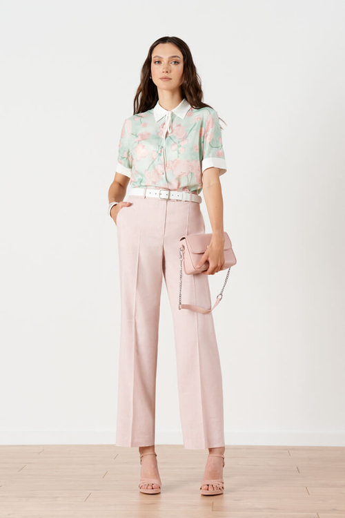 31156 Брюки женские (розовый меланж)