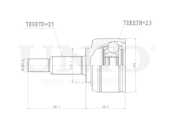 ШРУС внешний UNIO CVJ-20141