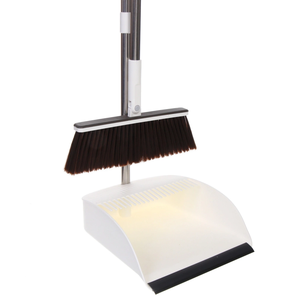 Набор для уборки, щетка для пола с совком «Disco» белый 1103