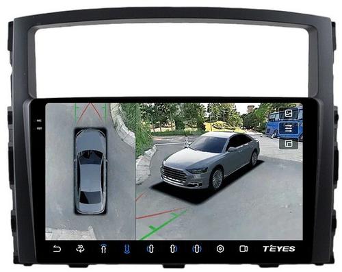 Магнитола для Mitsubishi Pajero 4 2006-2022 - Teyes CC3-2K-360 на Android 10, Быстрая, 2K QLED, CarPlay, 4G SIM-слот, 4 камеры в комплекте
