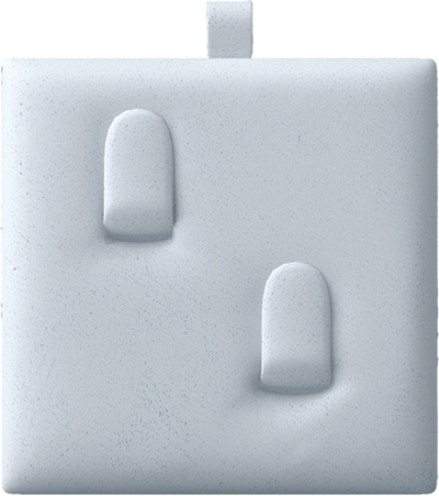 Вкладыш 04/горизонтальный/для 2 колец/2 вертикальных язычка/петелька