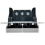 BRITE Выключатель 2-клавишный с индикацией для отелей 10А ВС10-2-9-БрА алюминий IEK