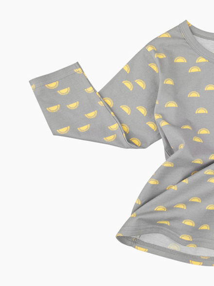 Лонгслив оверсайз Mjölk Солнышки серые