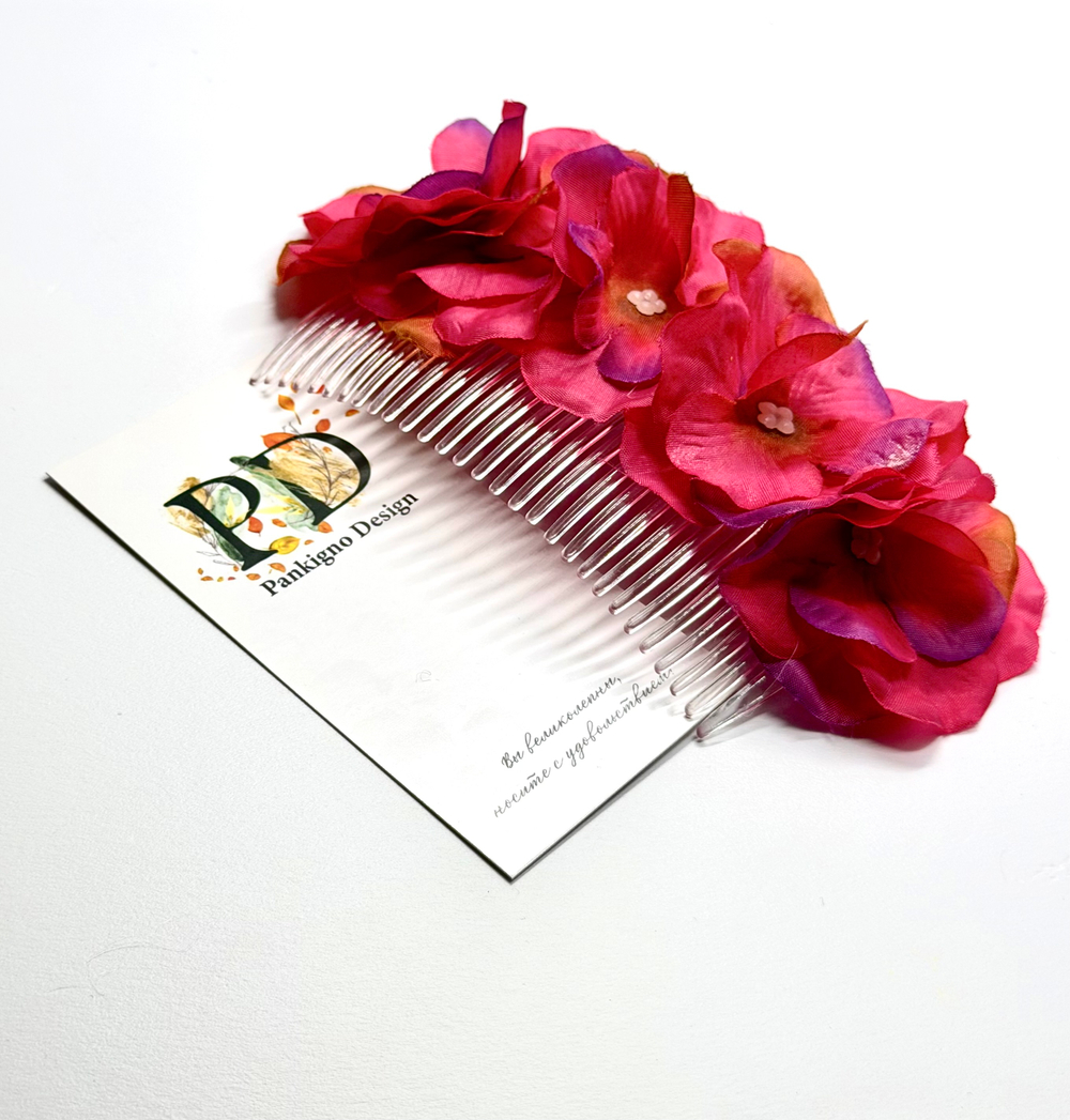 Гребень Pankigno Design Гортензия 10 см