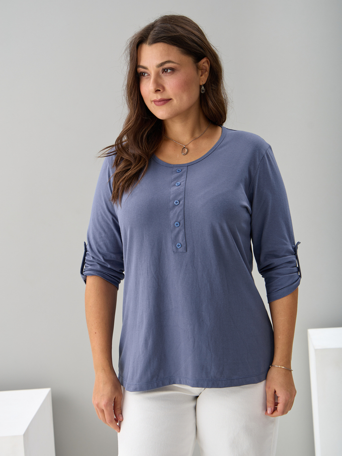 Лонгслив ЛНк-005/серофиолетовый