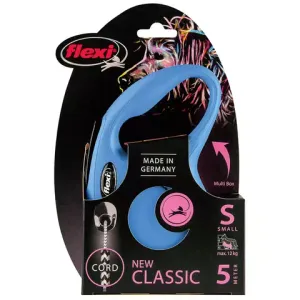 Поводок-рулетка Flexi New Classic S (до 12 кг) 5 м трос синяя