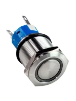Кнопка нержавеющая OFF-(ON) без фиксации (Ф19мм)