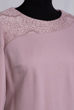 Трикотажное платье 3061АЕа, Пудровый #234П053061АЕа