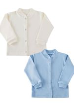 Набор ясельных кофточек интерлок 2шт голубой+бежевый арт. КФ-И/1 Натали (Акция)