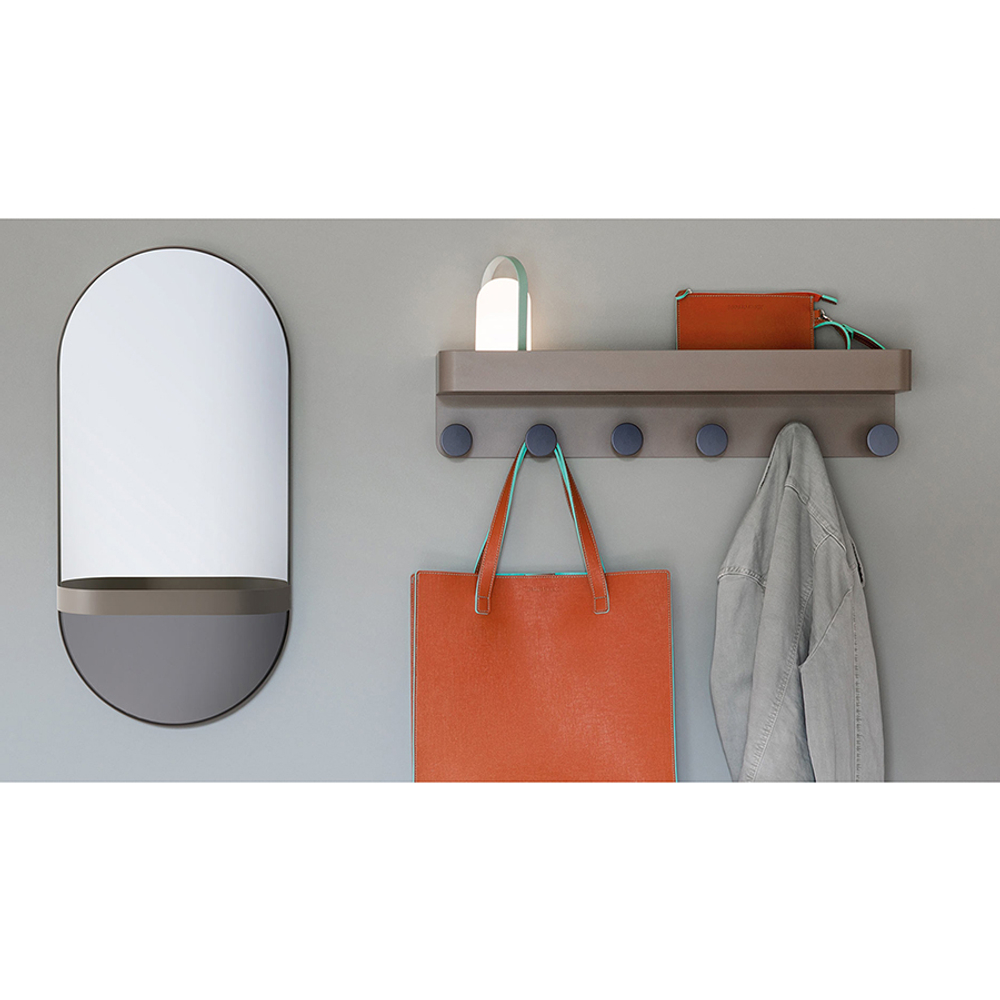 Зеркало oval, 30,5х60х10,5 см, коричневое