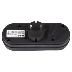 S-ES3-16O BLACK Разветвитель сетевой. б-з. 3 гнезда. 16А. 3500Вт. Черный. ТМ Uniel