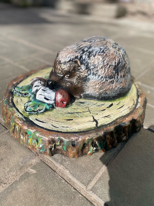 Фигура декоративная Ёжик крашенный