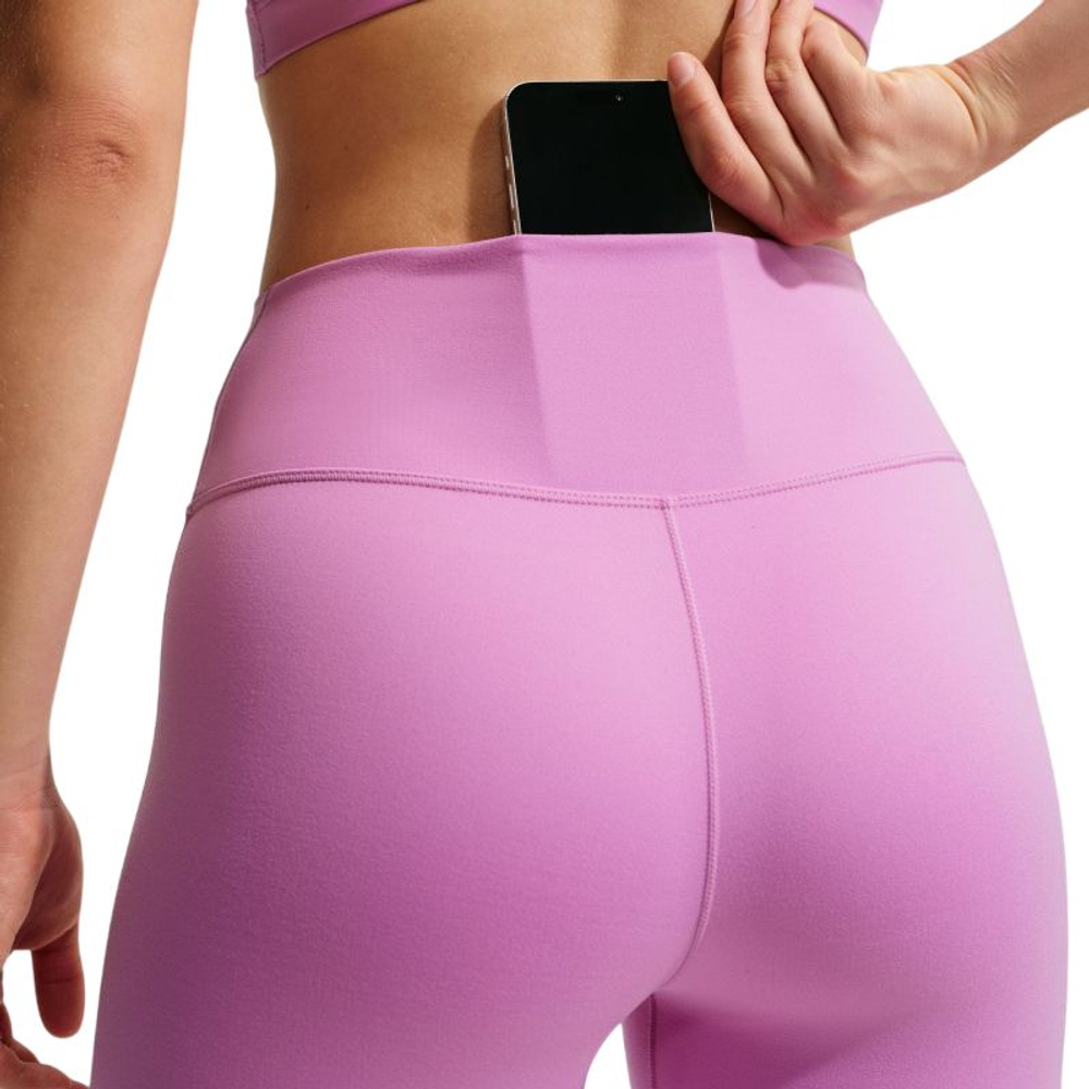 Леггинсы Nike One Seamless Front High Waisted Full Length - lt magenta/white