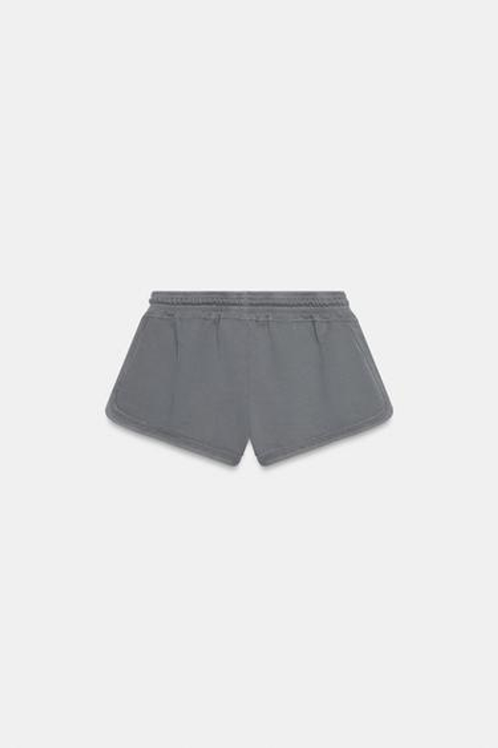 ZARA ШОРТЫ НА ШНУРКАХ С ЭФФЕКТОМ ПОТЕРТОСТИ, СВИНЦОВЫЙ