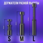 Подставка держатель для видеокарты, кронштейн с регулируемой высотой 49-80 мм, черный