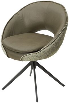 Стул ANABEL 360 град. поворот Зеленый F07-003-01 / MONTECRISTO 8421 / серый каркас