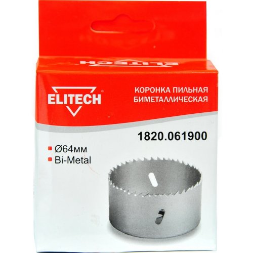 Цифенбор биметаллический ELITECH 64 мм   1820.061900
