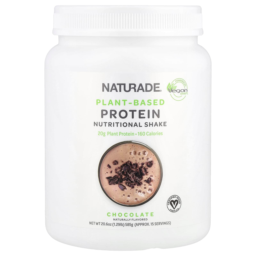 VeganSmart, Питательный коктейль с растительным протеином, шоколад, 585 г (1,29 фунта)