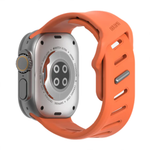 Спортивный ремешок Aulumu A02 Offbeat Sport Band для Apple Watch 44, 45, 46 мм и Ultra 2–3 Водостойкий ремешок в футуристическом стиле из фторэластомера с алюминиевой застёжкой pin-and-tuck. На запястье обхватом 175–210 мм