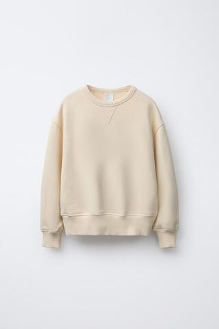 ZARA Х BENSIMON ® ТОЛСТОВКА С КРУГЛЫМ ВЫРЕЗОМ, ЦВЕТ СЛИВОЧНОГО МАСЛА