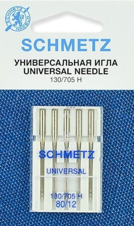Иглы стандартные Schmetz 130/705H № 80, 5 шт.