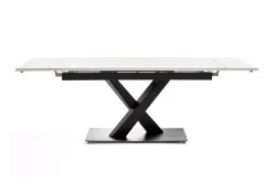 "Юпитер" стол интерьерный раздвижной обеденный из керамики, цвет белый глянцевый