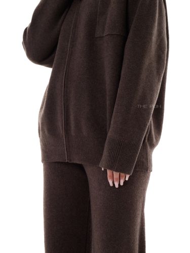 Трикотажный костюм с карманами шоколадного цвета
