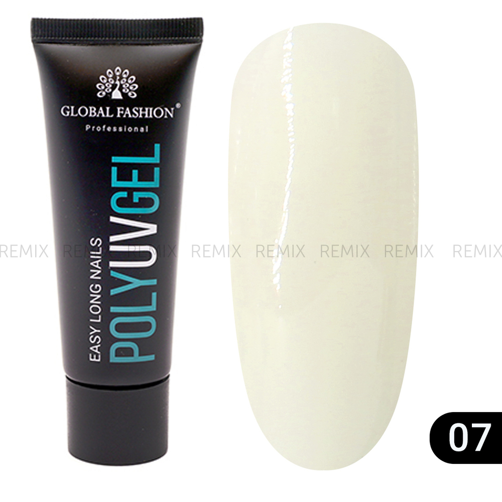 Полигель (PolyGel) молочный, Global Fashion 30 мл Milk PG-07