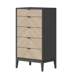 Комод Fjord 5 ящиков, 116х55 см (темно-серый)