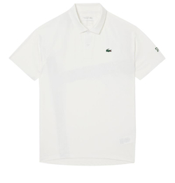 Мужское теннисное поло Lacoste Tennis x Novak Djokovic On Court - белое