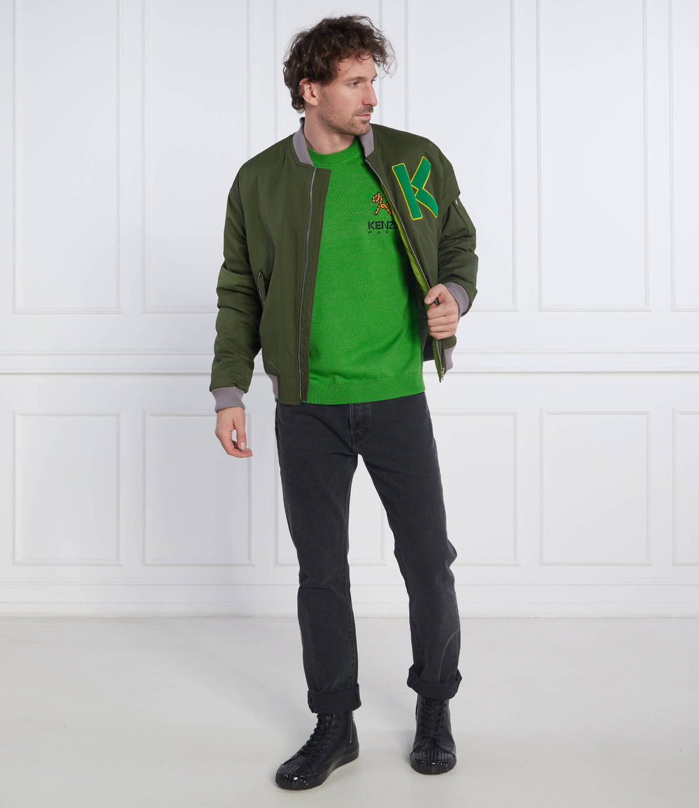 Хлопковый свитер Kenzo - зеленый(FC65PU3423LA)