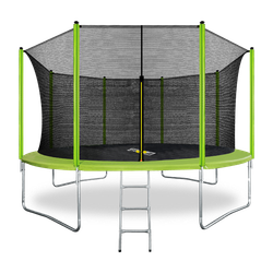 ARLAND Батут 14FT с внутренней страховочной сеткой и лестницей (Light green)