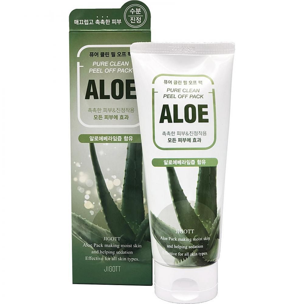 Jigott Pure Clean Peel Of Pack Aloe очищающая маска-пленка с экстрактом алоэ