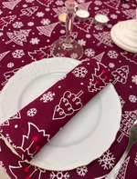 Скатерть "Новогодние елочки" без пропитки