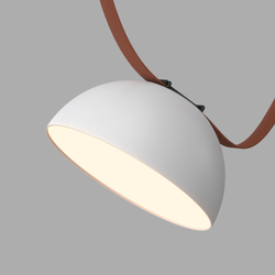 DK5561-WH+BK Cветильник для трека-ремня Belty, серия Flow, со светодиодом, D220*H117мм, 48V DC, 24W, RA90, 120°, 3000K, IP20, белый с черным, алюминий