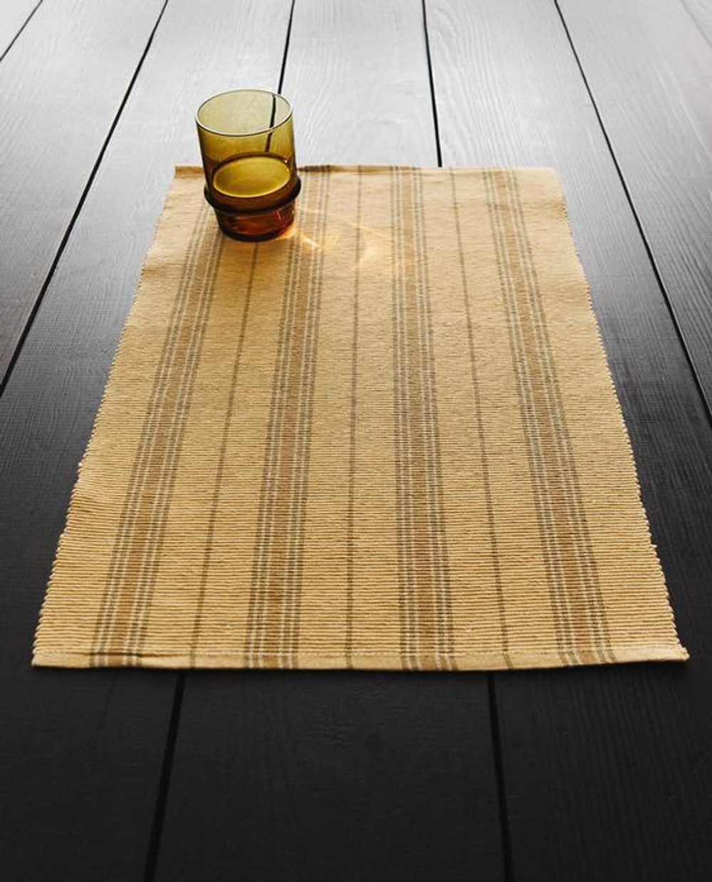 ZARA HOME ПОДСТАВКА ПОД СТОЛОВЫЕ ПРИБОРЫ В ПОЛОСКУ (НАБОР ИЗ 2 ШТ.), ОХРА