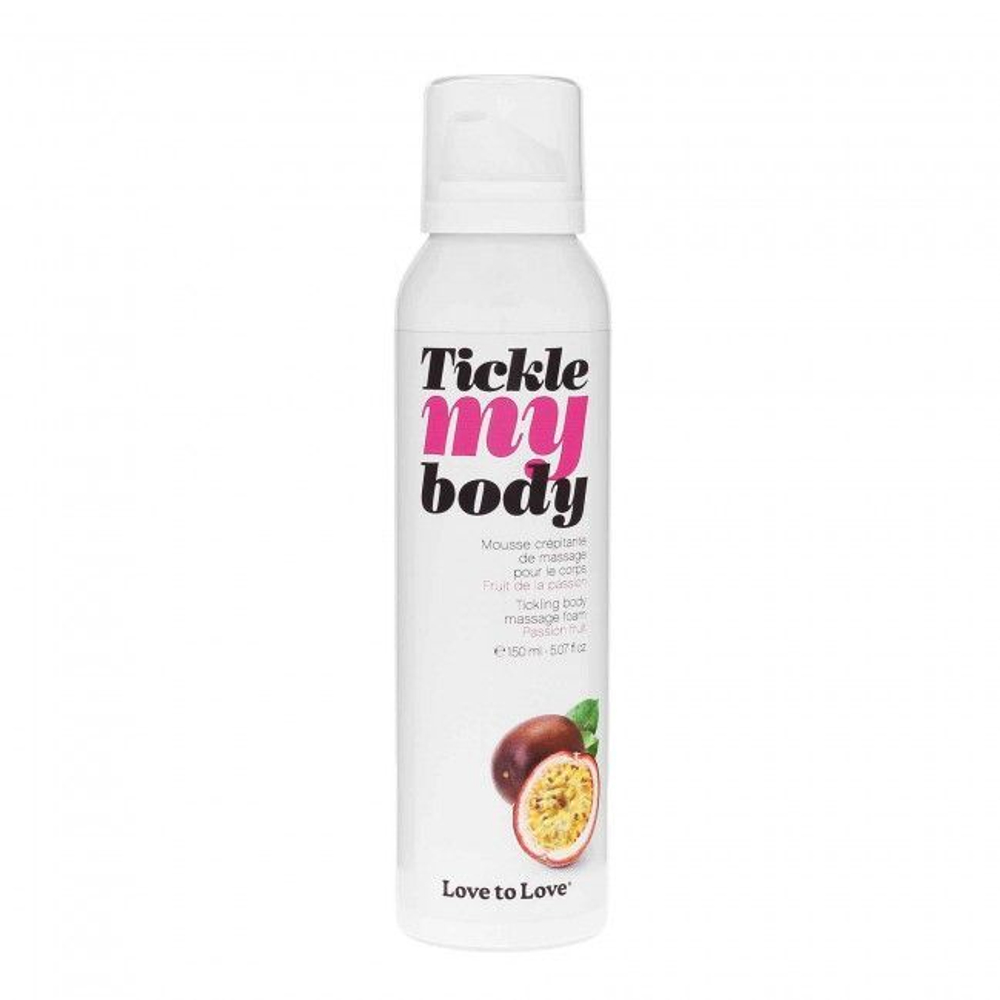 Массажная хрустящая пенка Tickle My Body Passion Fruit с ароматом маракуйи - 150 мл.