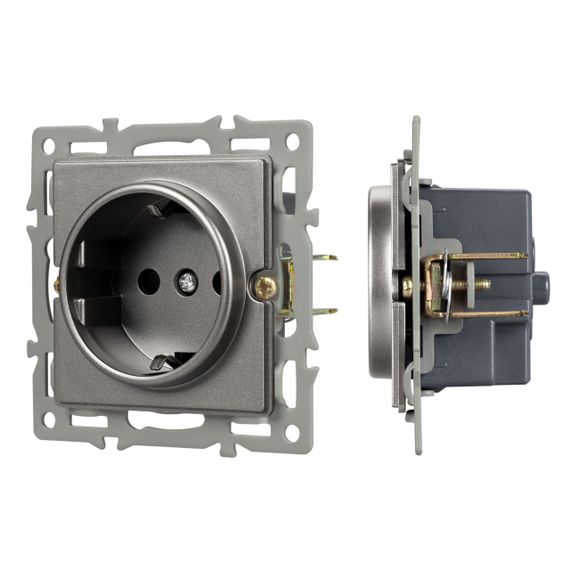 Механизм электрической розетки SCT-GP-MEU-PL-GR (250V, 16A) Arlight 043741