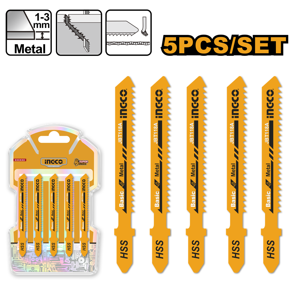 Набор полотен для лобзика по металлу INGCO JBT118A