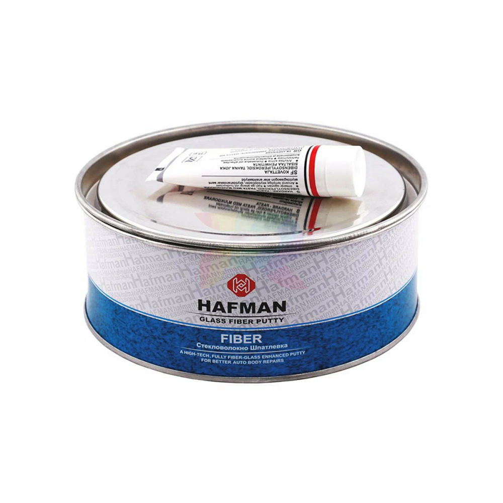 Шпатлевка HAFMAN FIBER со стекловолокном 1кг + отвердитель