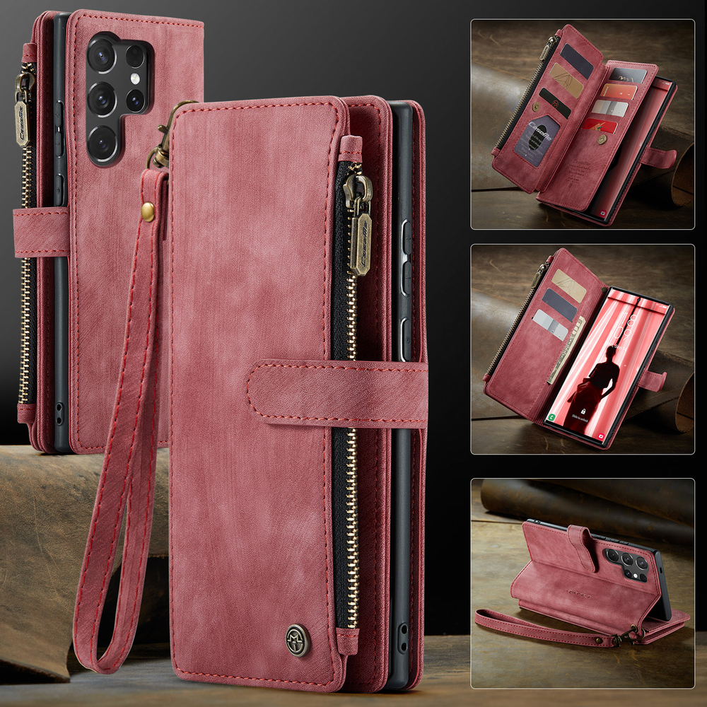 Многофункциональный чехол-кошелек CaseMe 3 in 1 Matte Wallet для Samsung Galaxy S25 Ultra