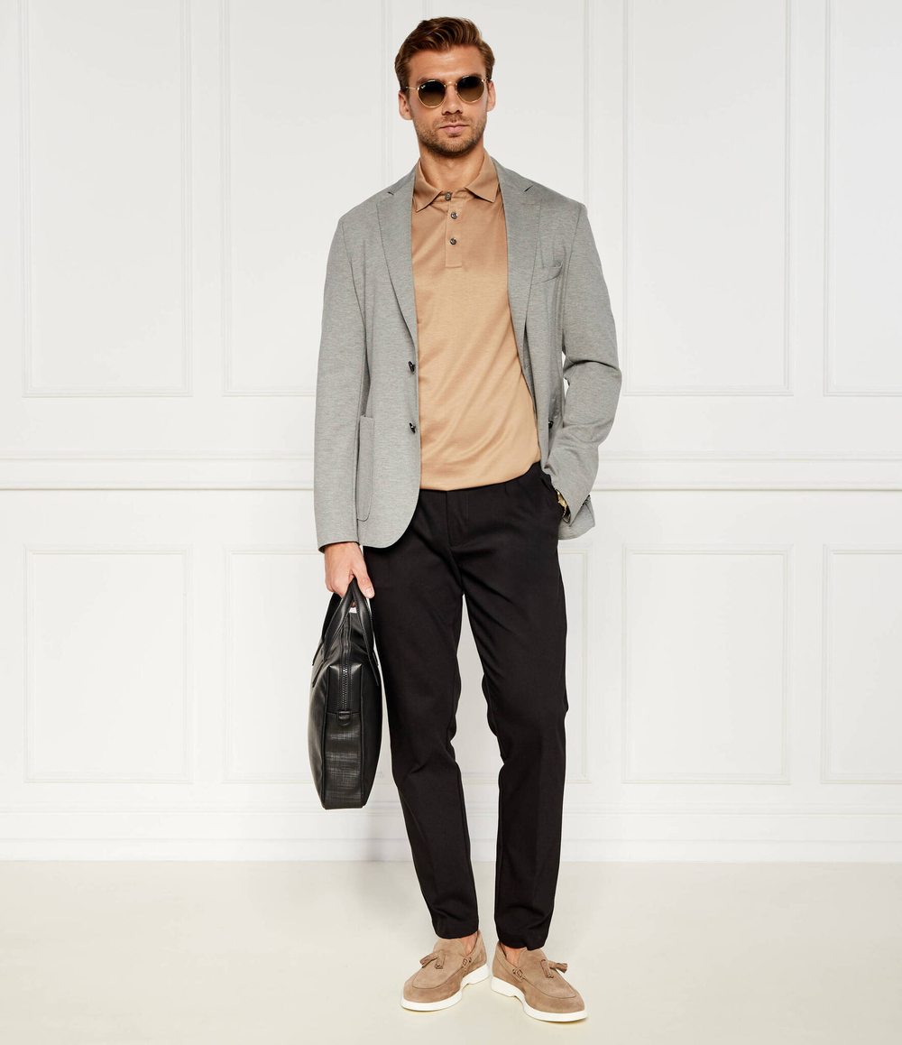 Поло Press 50 BOSS BLACK - бежевый(50513657)